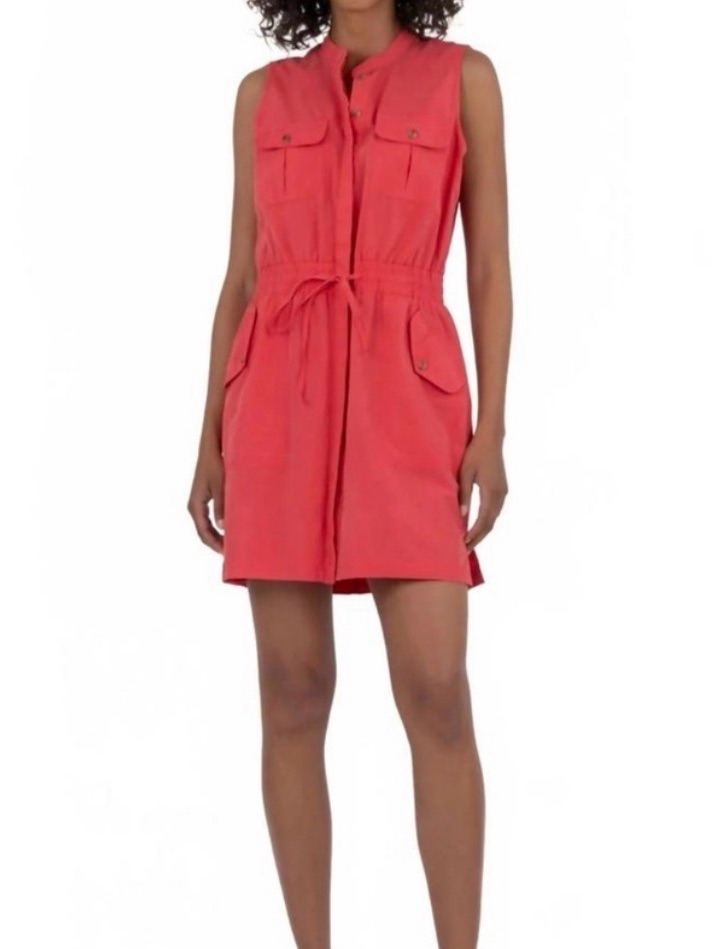 Kut From The Kloth Sleeveless Coral Utility Dress